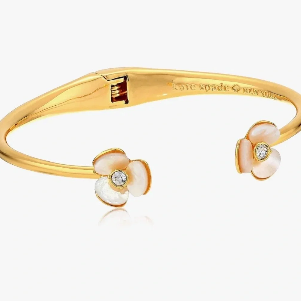 $78 Kate Spade disco pansy cuff bracelet - Picture 4 of 11